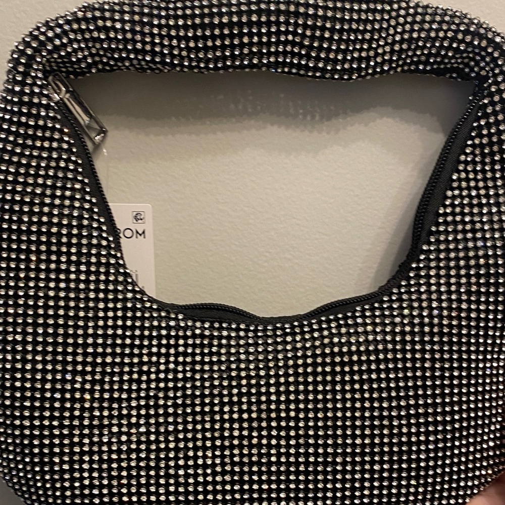 Nordstrom Black and Silver Studded Handbag. - Picture 2 of 4